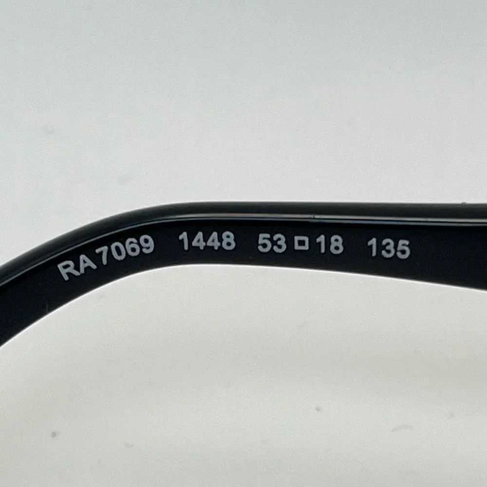 Ralph Lauren Eyeglasses RA7069 Black Clear Fade 1448 Frames 53-18-135 Modern